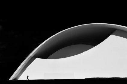 Curves of Niemeyer – Government headquarter of Minas Gerais state, Brazil, built by the most famous Brazilian architect Oscar Niemeyer