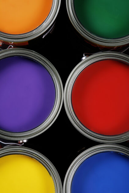 Coloured - Paint cans