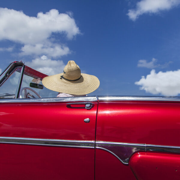 Red Car - Old red car in Havana, Cuba